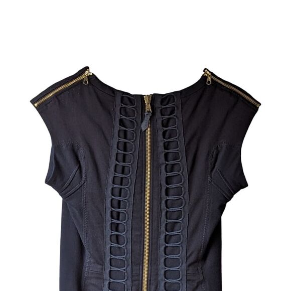 Rag & Bone Black Layla Contour Bodycon Ladder Back Mini Dress Size 6 Black - Picture 8 of 16